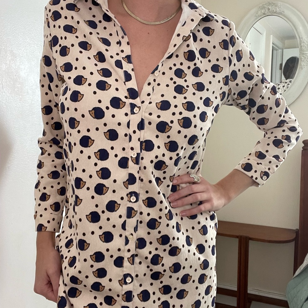 Stylish Long Sleeve Polka Dot Dress